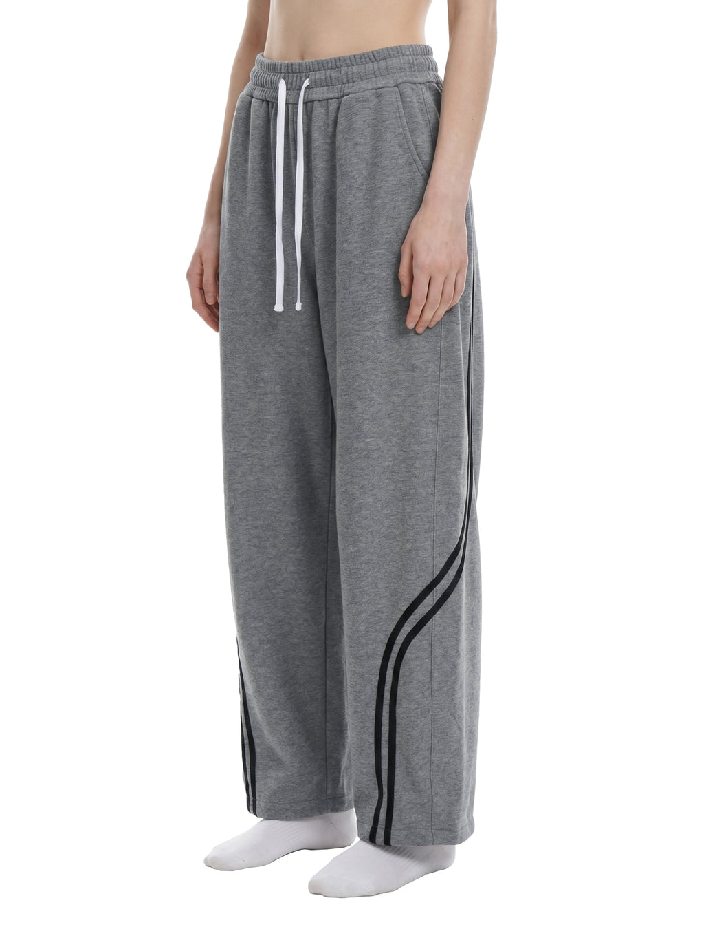 Fynco Unisex Wide Leg Piping Sweatpants