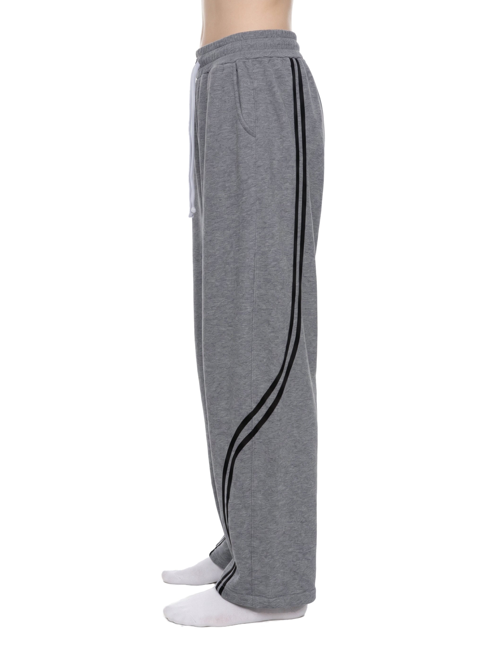 Fynco Unisex Wide Leg Piping Sweatpants