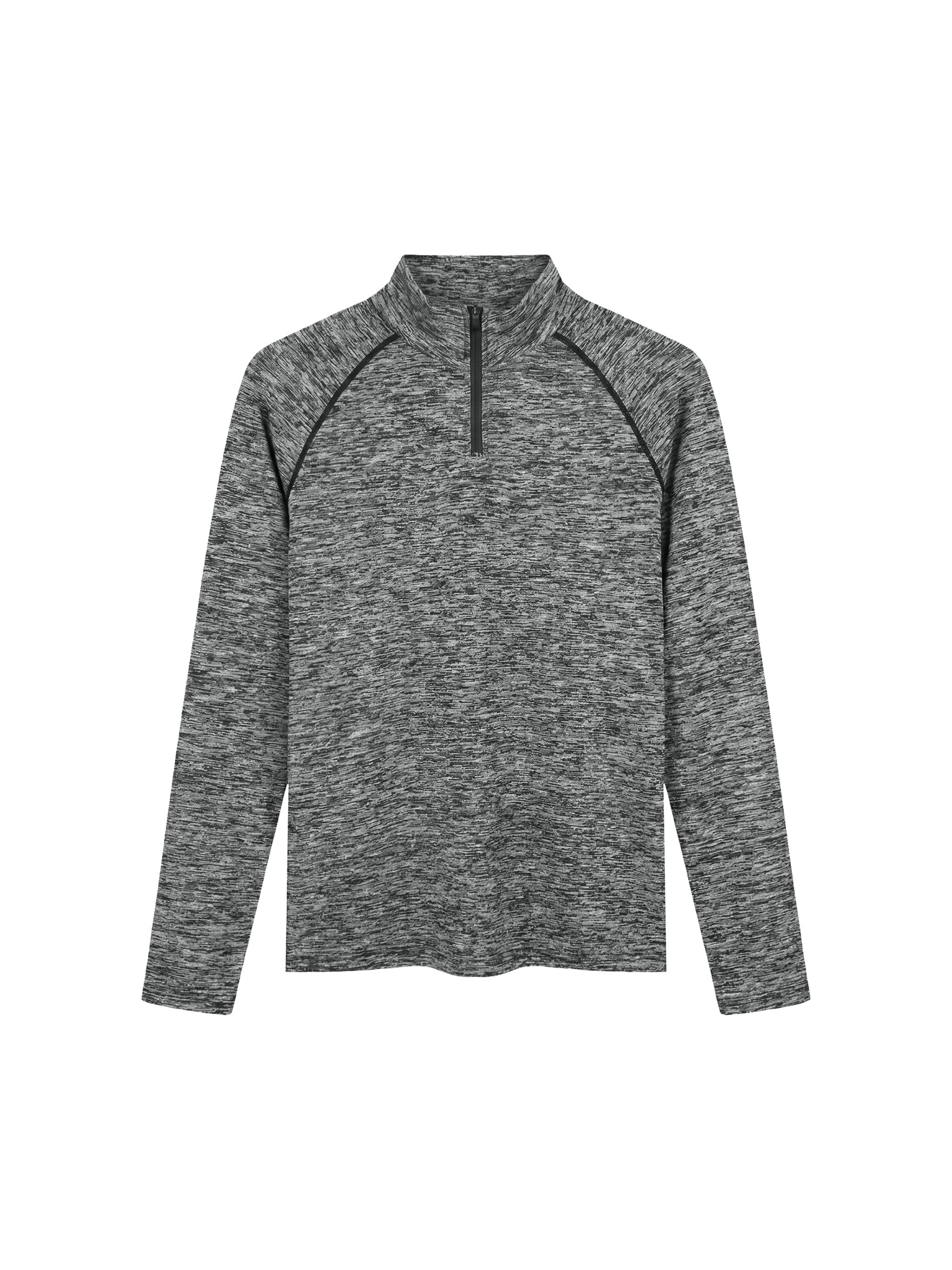 Fynco Men's Quarter-Zip Performance Long Sleeve T-Shirt