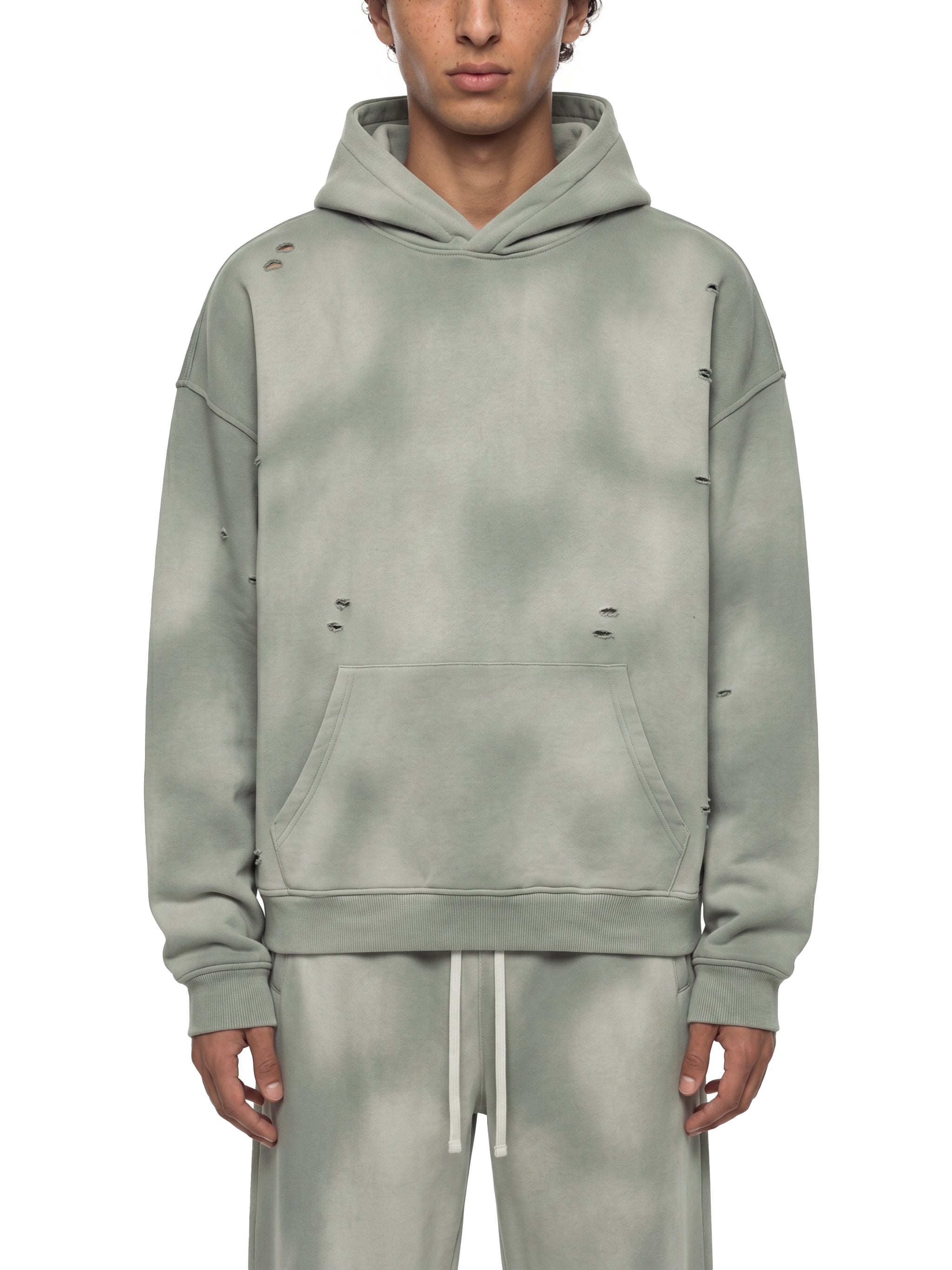 Fynco Unisex Sunfade Frayed Fleece Hoodie