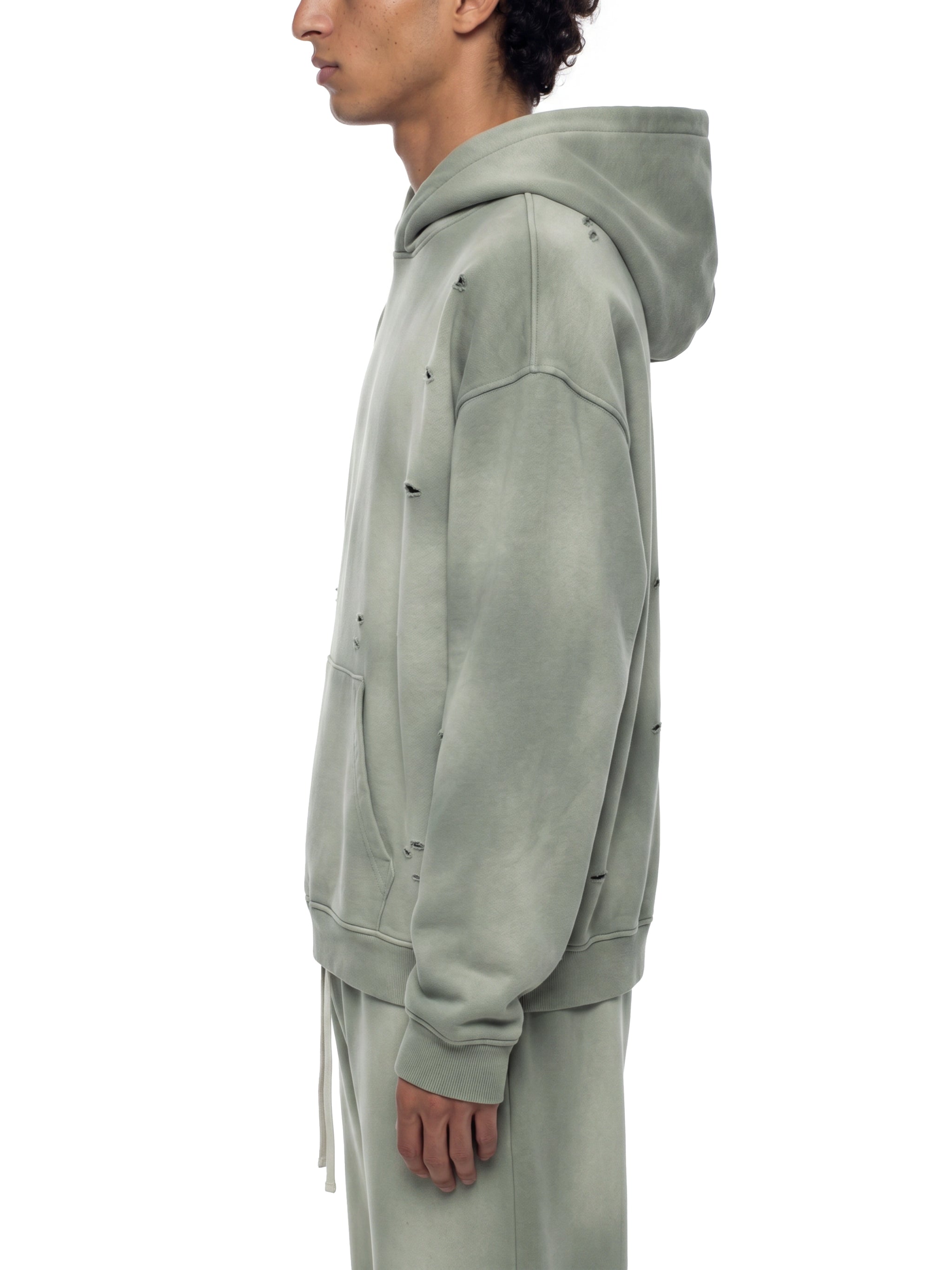 Fynco Unisex Sunfade Frayed Fleece Hoodie