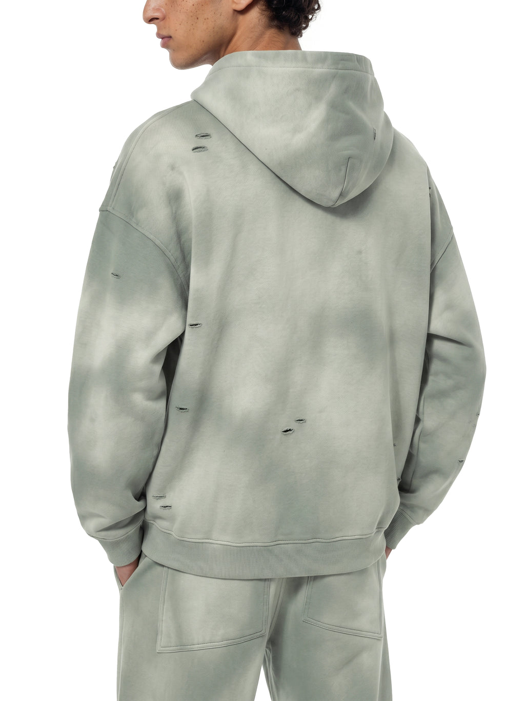 Fynco Unisex Sunfade Frayed Fleece Hoodie