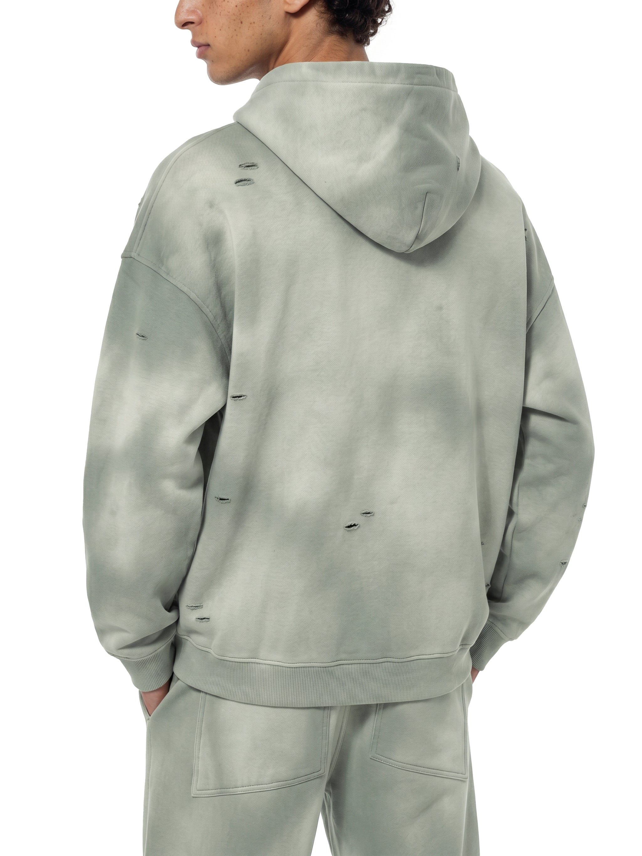 Fynco Unisex Sunfade Frayed Fleece Hoodie