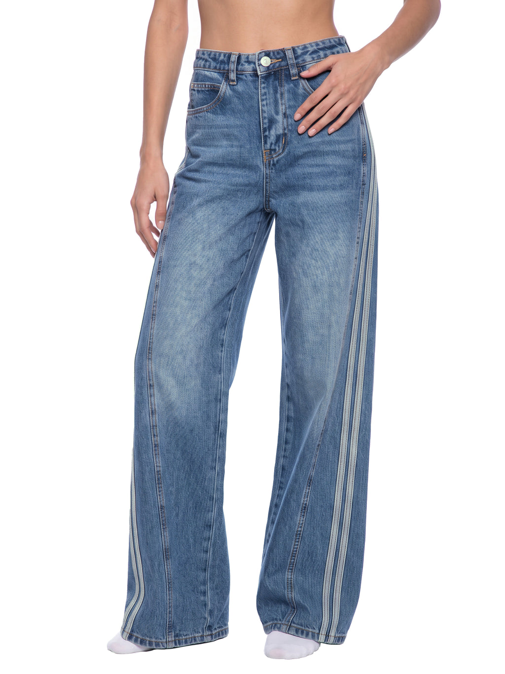 Fynco Women’s Wide Leg Denim Jeans